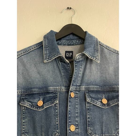 Gap 2 Denim Jumpsuit Short Sleeve Womens Painter Carpenter Style Jeans - Picture 8 of 11